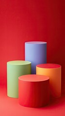 Fototapeta premium Stylish 3D Shapes Podium for Product Display in Elegant Design