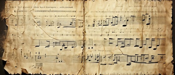 Fototapeta premium Old Sheet Music