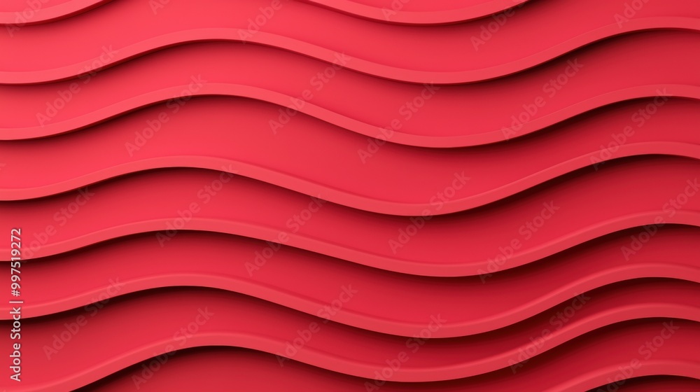 Poster red wave pattern design on layered background, ideal for textures and backgrounds.