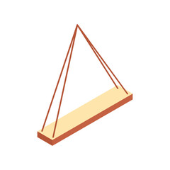 Vector Illustration of Wall Shelf Isometric