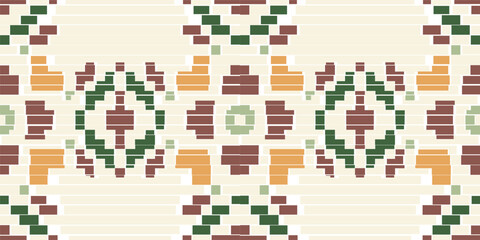 Repeating Pattern Islamic Art Geometric Patternfolk Embroidery, Aztec Geometric Ornament Print. Design for Carpet, Wallpaper, Clothing, Wrapping, Fabric