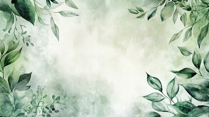 Soft green foliage background with a textured look.