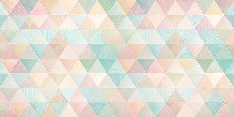 Abstract Geometric Pattern with Watercolor-Inspired Pastel Triangles and Subtle Line Details