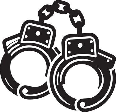black handcuffs graphic clip art preview