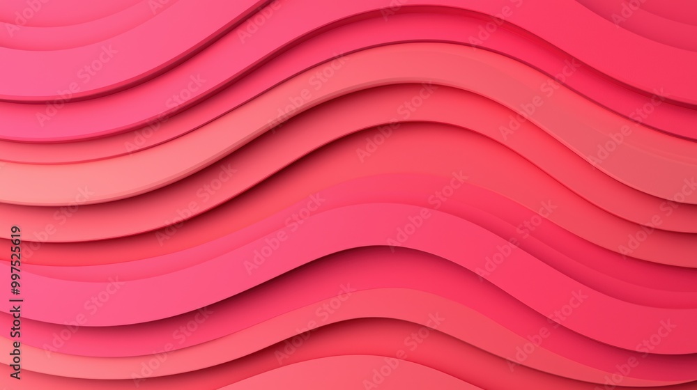 Poster abstract wave pattern in shades of pink, vibrant and dynamic design element.