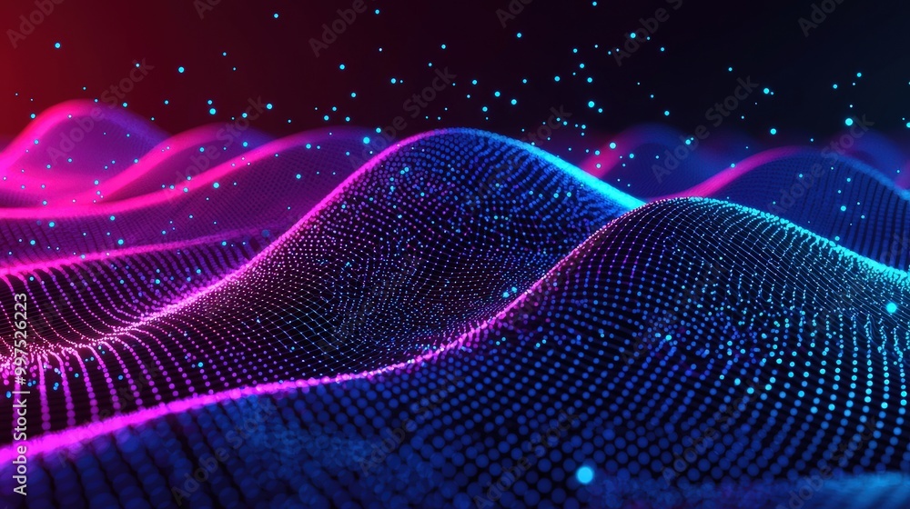 Poster abstract digital landscape data science network cyberspace