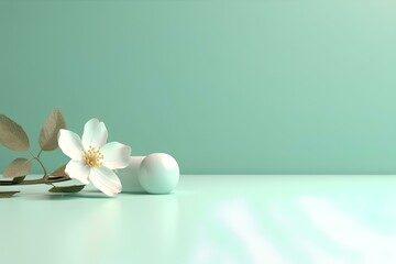 white easter egg with flowers