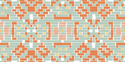 Printing Industry Ikat Pattern Dressfolk Embroidery, Aztec Geometric Ornament Print. Design for Carpet, Wallpaper, Clothing, Wrapping, Fabric