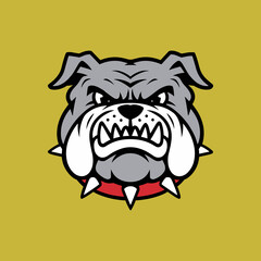bull dog mascot character cartoon illustration