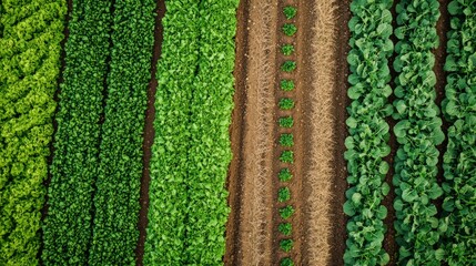 A diverse crop rotation field, showcasing the benefits of organic farming practices