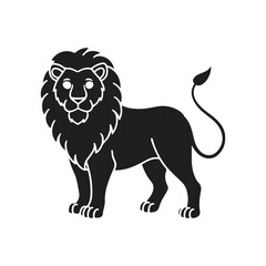 Lion silhouette vector style illustration