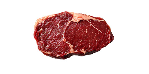Obraz premium Fresh Raw Sirloin Steak with Herbs Isolated
