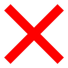 red cross mark in transparent. Cross sign.worng,x sign.