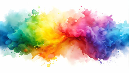 Obraz premium Delicate and fluid brushstrokes of watercolors in various colors , art, painting, brushstrokes, watercolors, delicate