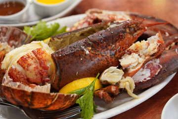 SteamedLobster with lemon
