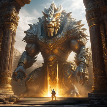 Batalla Contra Bestia gigante En Un Templo Legendario