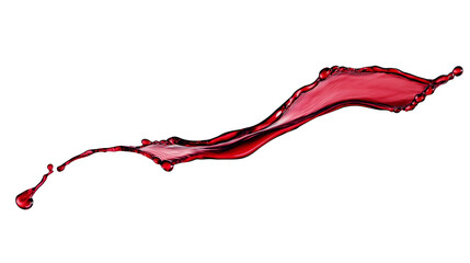 red wine splash, isolated on transparent background