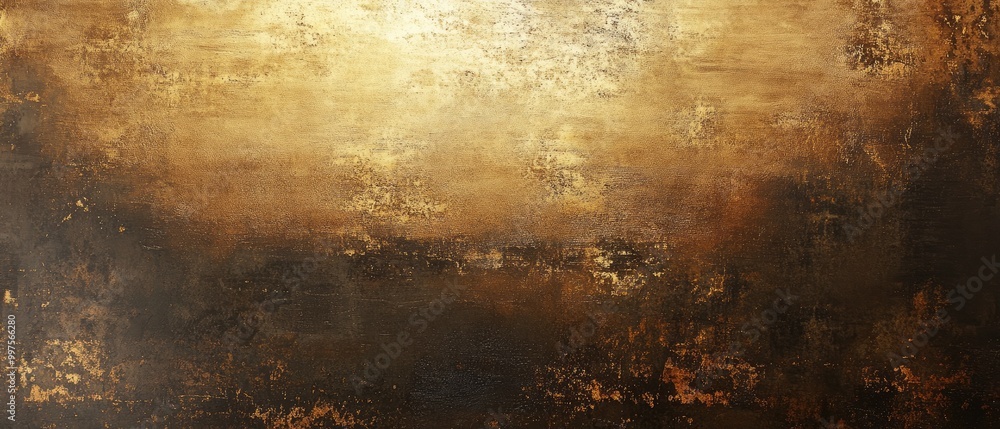 Poster a textured background in warm gold and brown tones, perfect for creating a luxurious and elegant atm