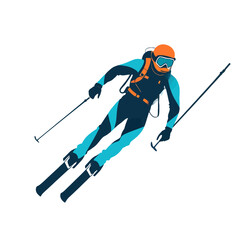 ice skating player performing with skill and elegance on the rink in various styles and techniques. PNG and Vector