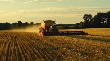 Fototapeta premium The harvesting and storage of agricultural crops is a crucial process that ensures food security and quality preservation. 