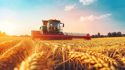 Fototapeta premium The harvesting and storage of agricultural crops is a crucial process that ensures food security and quality preservation. 