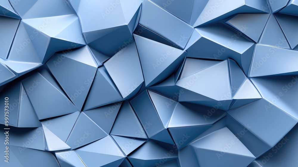 Poster abstract blue geometric background with sharp angles