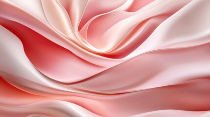 Obraz premium Soft Pink Silk Fabric Flowing Elegantly