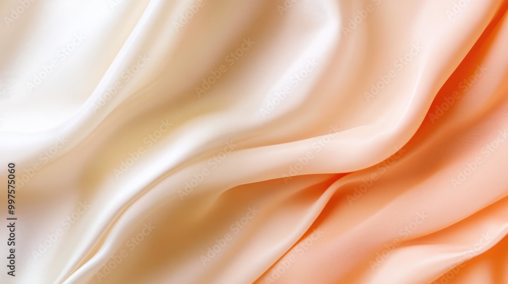 Poster elegant soft fabric with smooth textures and waves