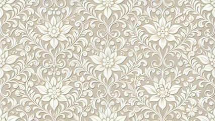 Seamless light grey floral pattern on a background, floral, seamless, pattern, light grey, background, backdrop, design, elegant