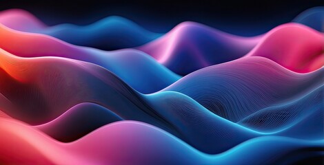Obraz premium Abstract Wavy Lines background, created by ai generated
