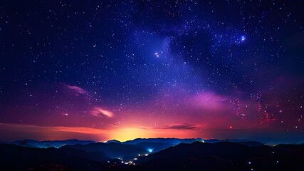 Naklejka premium Endless cosmos filled with countless stars twinkling in a serene night sky. AI generative.