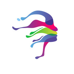 Fototapeta premium splashes head a person