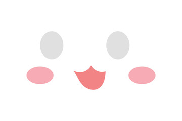 expression face isolated on white background. Set of expression emoticon face isolated on white background.manga comic cartoon eyes isolated on white background