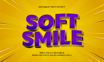 soft smile editable text effects with a clean and simple theme