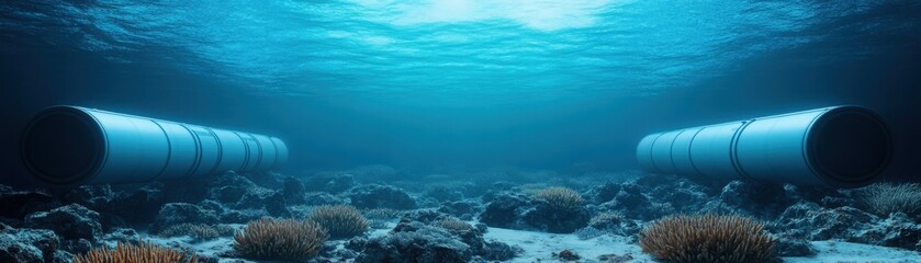 Obraz premium Ocean Cleanup Efforts to Restore Coral Reefs