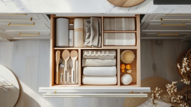 Organized Kitchen Drawer with Kitchen Essentials
