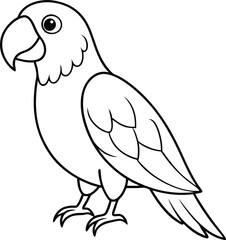 parrot bird  logo design icon template in white background