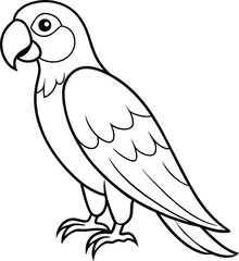 parrot bird  logo design icon template in white background