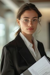 woman working in office