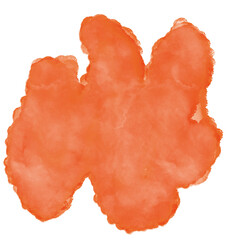 Orange Watercolour Paint Abstract Shape