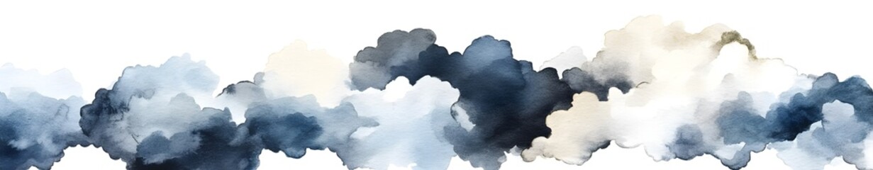 Abstract Watercolor Clouds Background