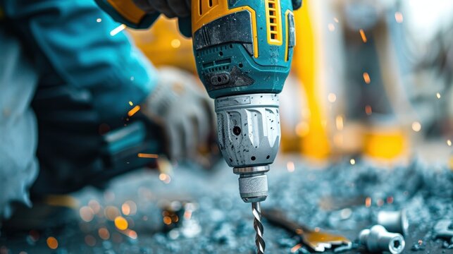 Cordless Drill: A flexible tool that uses rechargeable batteries for drilling holes and driving screws, featuring adjustable speeds and multiple drill bit options.
