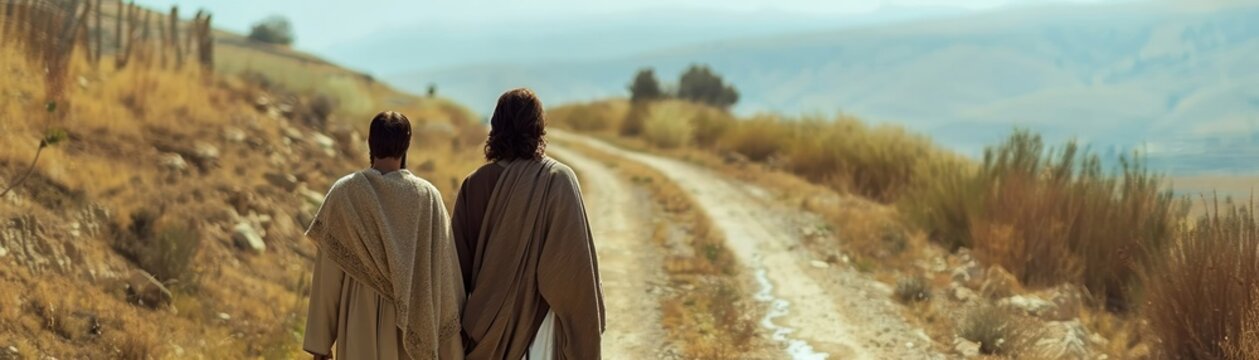 Jesus and the leper compassionate touch