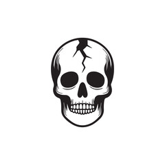 Vector Skull Icon Representing Danger and Toxicity.