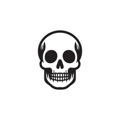 Skull Icon - Poison and Danger Symbol Isolated on White.