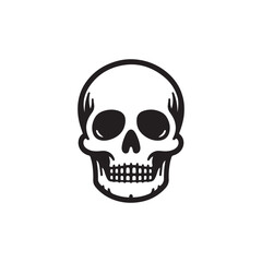 Skull Icon - Poison and Danger Symbol Isolated on White.