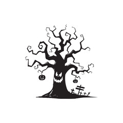 Bare Tree Silhouettes Vector - Dead Tree Illustration.
