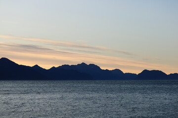 Alaska Ocean Mountain Sunset