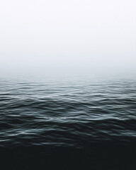 Fototapeta premium minimalist black and white ocean fog landscape