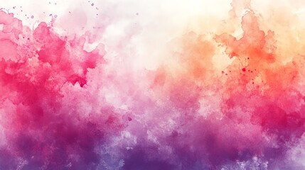 Fototapeta premium Minimalist greeting card with soft pastel watercolor background, blank in the center for customization, Greeting Card, Elegant and simple design
